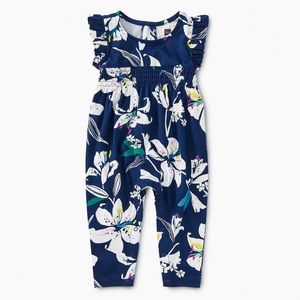 Tea Collection Tropical Lilies Flutter Romper